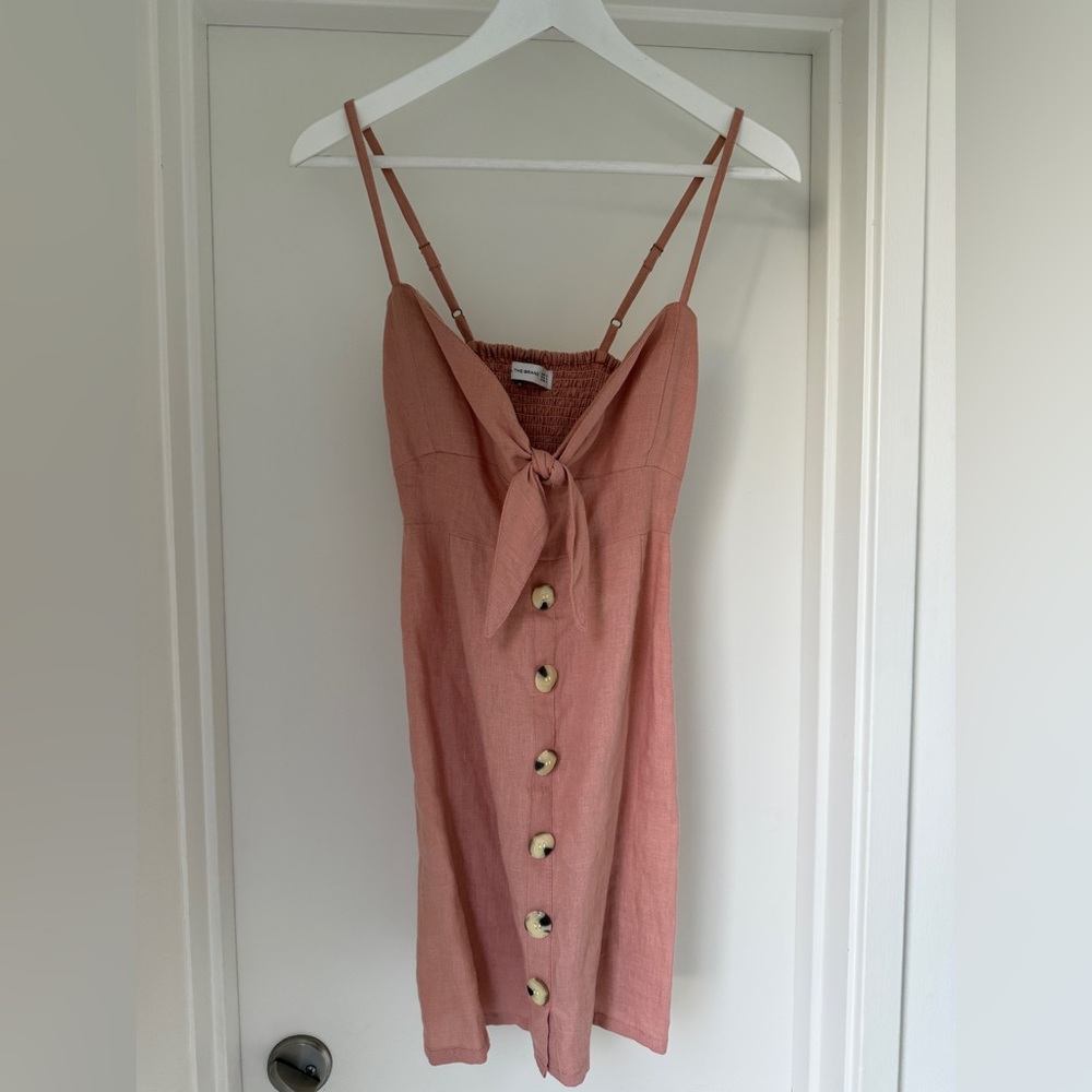 NWOT ✨Faithfull the Brand Blush 100% Linen Mini Dress